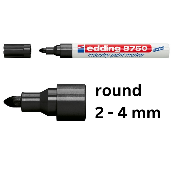Μαρκαδόρος Edding 8750 μαύρος βιομηχανικός 200770 - 1