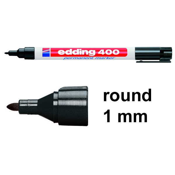 Μαύρος μόνιμος μαρκαδόρος Edding 400 200524 - 1