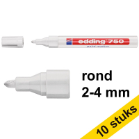 Προσφορά: 10 Μαρκαδόροι Edding 750 λευκοί (στρογγυλοί 2 - 4 mm) 239453