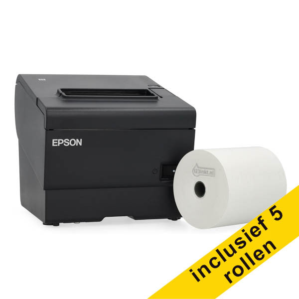 Εκτυπωτής Αποδείξεων Epson TM-T88VII + Ρολά θερμικά λευκό 80x80x12 (5 τεμάχια) 832332 - 1