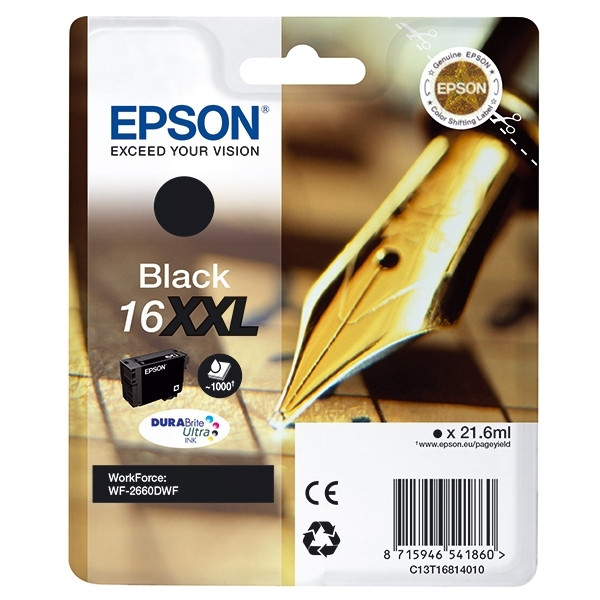 Epson Μελάνι Epson 16XXL (T1681) Extra High Capacity Black C13T16814010 C13T16814012 026670 - 1