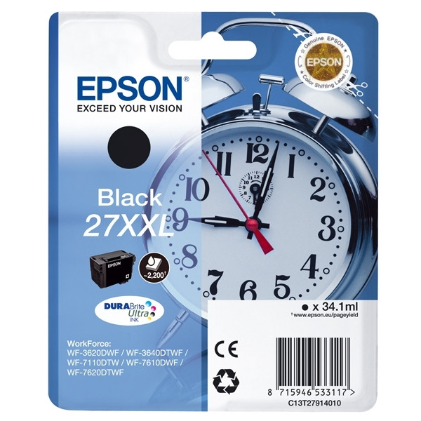 Epson Μελάνι Epson 27XXL (T2791) Extra High Capacity Black C13T27914010 C13T27914012 026614 - 1