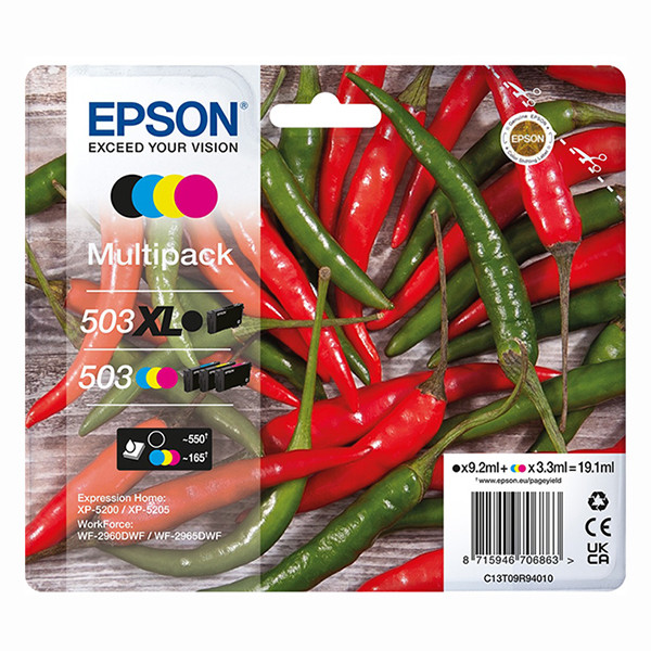 Πολυσυσκευασία Epson 503XL/503 (T09R9) 4-pack 652082 - 1