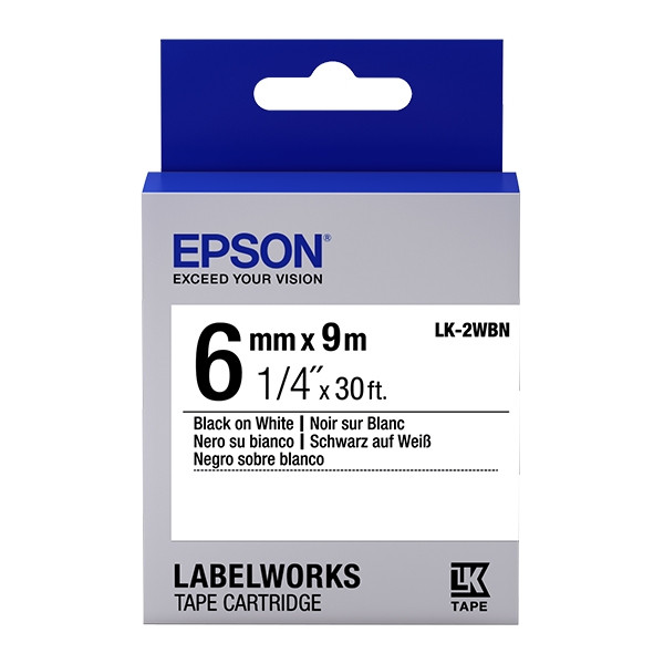 Ταινία Epson LK-2WBN 9m x 6mm Black on White 083162 - 1