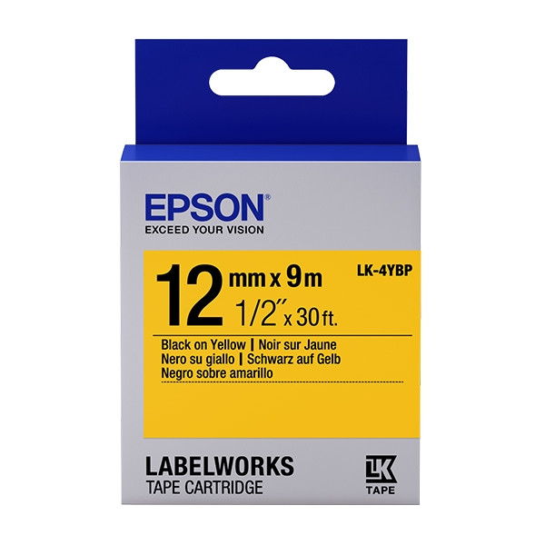 Epson Ταινία Epson LK-4YBP 9m x 12mm Black on Pastel Yellow C53S654008 083184 - 1