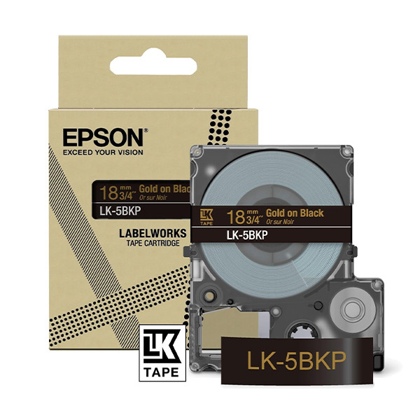 Ταινία Epson LK-5BKP Gold on Metallic Black 18 mm 084444 - 1