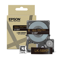 Ταινία Epson LK-5BKP Gold on Metallic Black 18 mm 084444