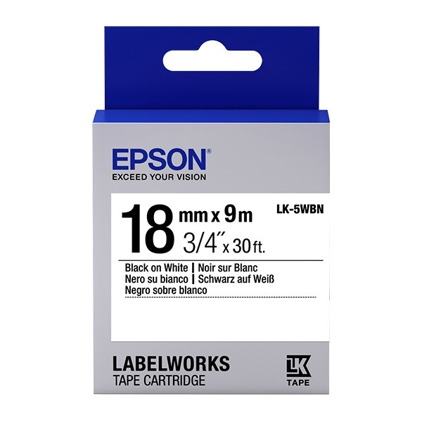 Epson Ταινία Epson LK-5WBN 9m x 18mm Black on White C53S655006 083152 - 1