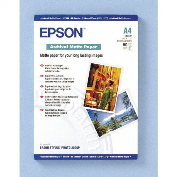 Φωτογραφικό Χαρτί Epson S041342 Archival Matte A4 189g/m² (50 Φύλλα) 064610 - 1