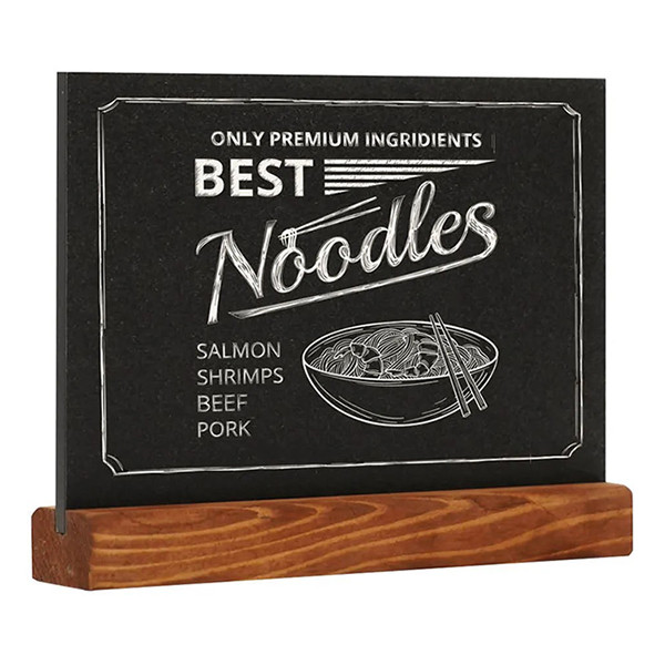 Μαυροπίνακας Τραπεζιού A5 με οριζόντιο φινίρισμα σε φυσικό χρώμα 226935 - 2