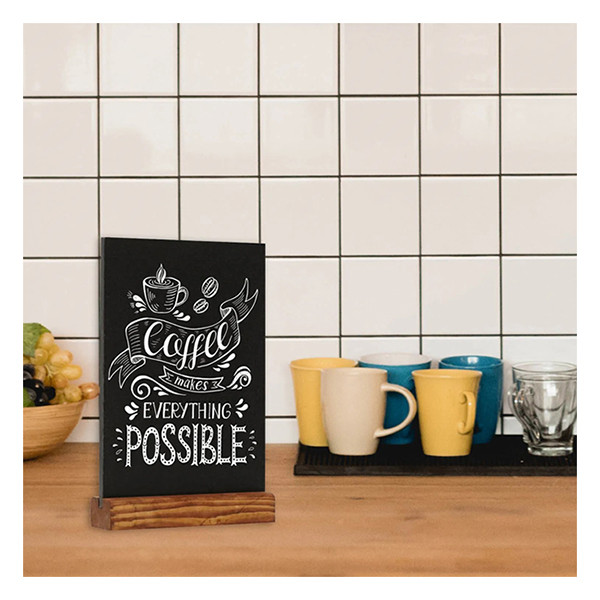 Μαυροπίνακας Τραπεζιού A5 σε όρθια θέση, φυσικό φινίρισμα 226936 - 5