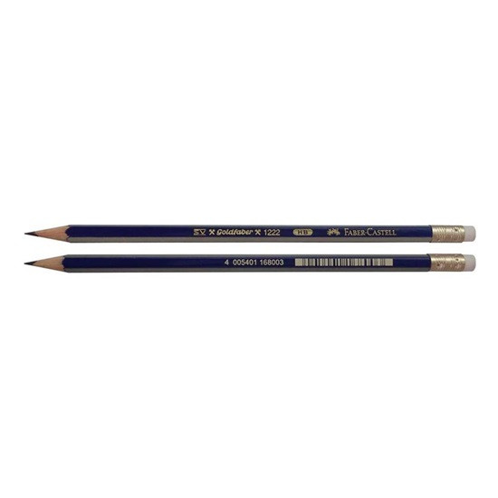 Μολύβι Ξύλινο Faber-Castell Goldfaber 1222 HB με Γόμα Blue 570269 - 1