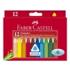 Τριγωνικές κηρομπογιές Faber-Castell Χρωματιστές (12 τεμάχια) 220065 - 1