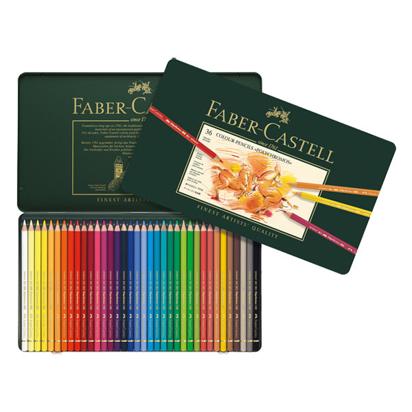 Χρωματιστά μολύβια Faber-Castell Polychromos σε μεταλλική θήκη (36 τεμάχια) 220194 - 1