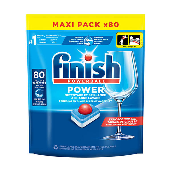 Ταμπλέτες πλυντηρίου πιάτων Finish Powerball Regular (80 τεμ) SFI01113 - 1