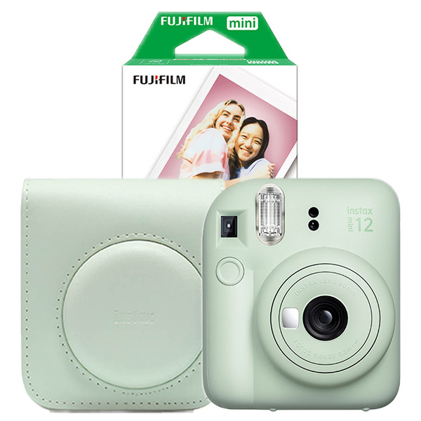 Fujifilm instax mini 12 Πράσινο πακέτο με πράσινη θήκη και 20 φύλλα χαρτιού 150884 - 1