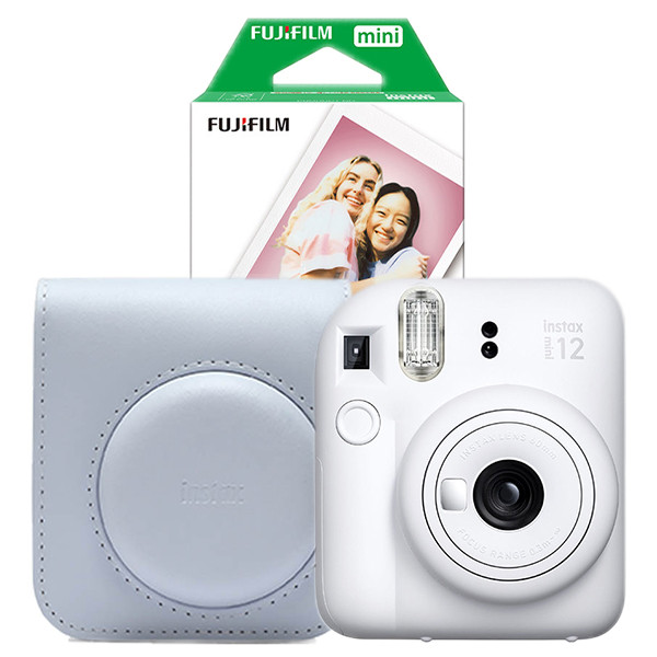 Fujifilm instax mini 12 λευκό σετ με λευκή θήκη και 20 φύλλα χαρτιού 150885 - 1
