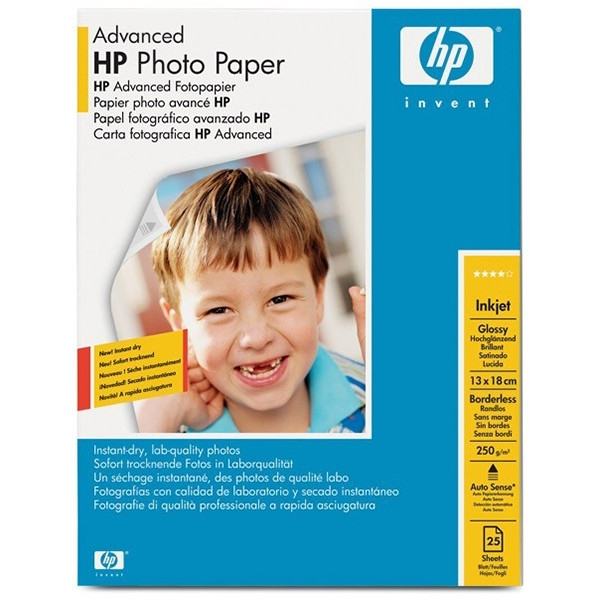 Γυαλιστερό φωτογραφικό χαρτί HP Q8696A Advanced 250 γραμμάρια 13 x 18 cm χωρίς περιθώρια (25 φύλλα) 064870 - 1