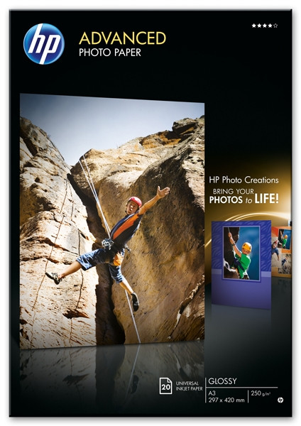 Φωτογραφικό χαρτί HP Q8697A 250 gsm A3 Advanced Glossy (20 φύλλα) 150372 - 1