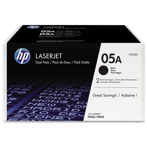 HP 05A (CE505D) μαύρο toner 2-pack (αυθεντικό HP) CE505D 054770 - 1