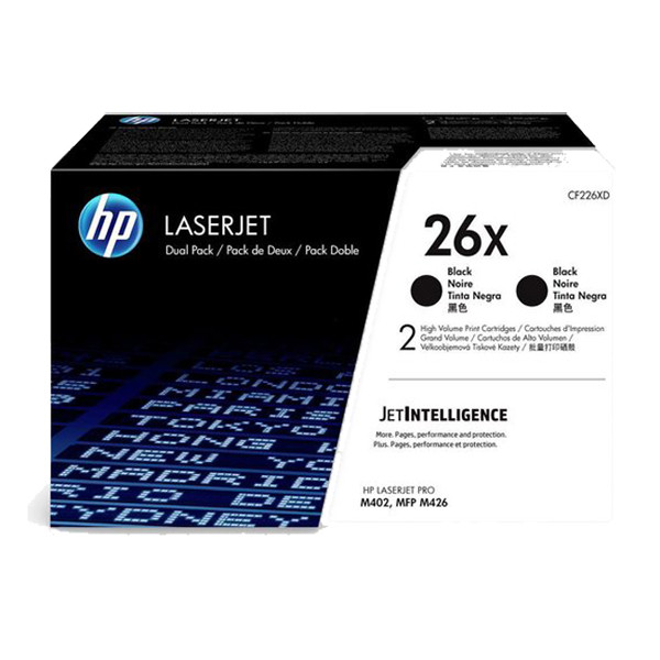 HP 26X (CF226XD) Toner Μαύρο Διπλής Συσκευασίας Υψηλής Χωρητικότητας (Πρωτότυπο) 054270 - 1