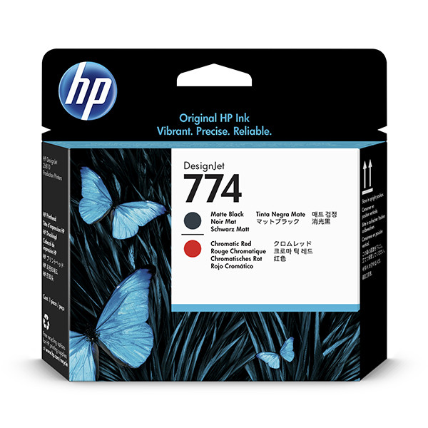 HP Printhead HP 774 (P2V97A) Matte Black & Chromatic Red P2V97A 055354 - 1