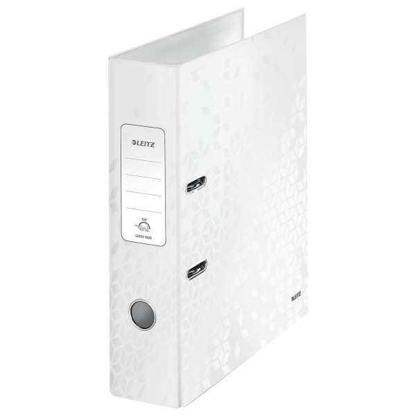 Κλασέρ Αρχειοθέτησης A4 Χαρτόνι Leitz WOW 180° 80mm White Metallic 202952 - 1