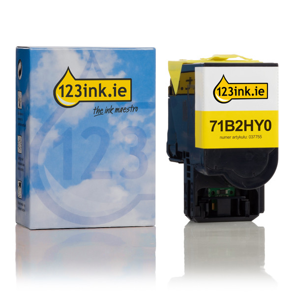Lexmark 71B2HY0 κίτρινο  Toner υψηλής χωρητικότητας (123ink) 037755 - 1