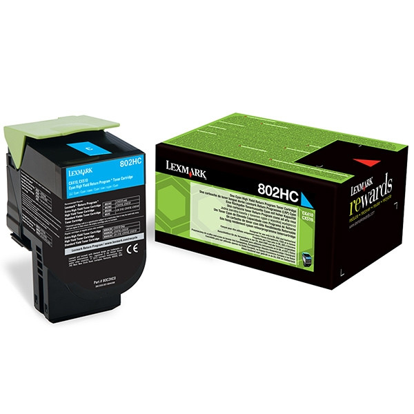 Lexmark 802HC (80C2HC0) toner κυανό υψηλής χωρητικότητας (πρωτότυπο) 80C2HC0 037294 - 1