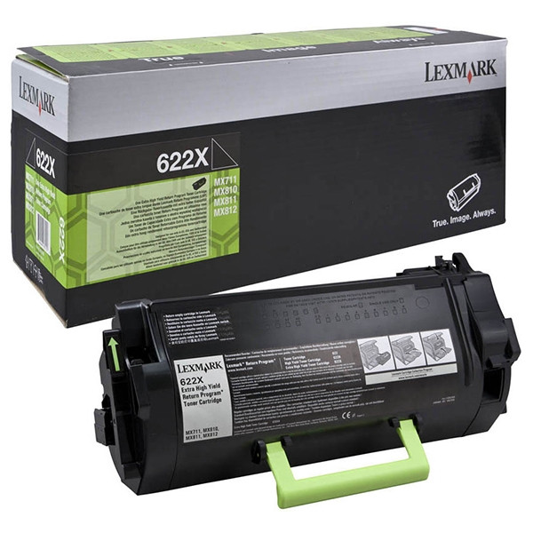 Lexmark Black Toner εξαιρετικά υψηλής χωρητικότητας Lexmark 622X (62D2X00) (αυθεντικό Lexmark) 62D2X00 037234 - 1