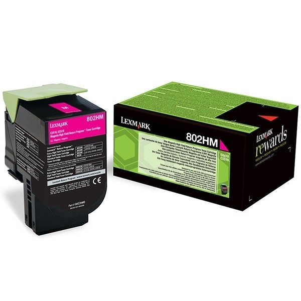 Magenta  Toner Lexmark 802HM (80C2HM0) υψηλής χωρητικότητας (πρωτότυπο) 901809 - 1