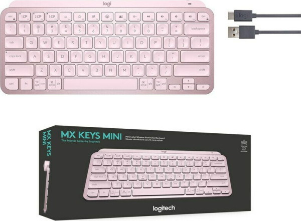 Πληκτρολόγιο Logitech MX Keys Mini Bluetooth Illuminated Rose 920-010500 570165 - 3
