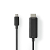 Καλώδιο Nedis USB-C σε HDMI Black (1 μέτρο) K010214215 - 1