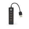 Nedis USB-A hub με τροφοδοσία από bus, μαύρο (USB-A σε 4x USB-A) K120200058 - 1