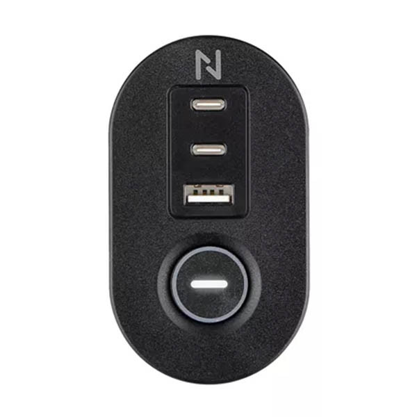 Πολύπριζο Neomounts Volt Series 3 Θέσεων με 2x USB-C & 1x USB-A Black DS22-840BL6 204028 - 5