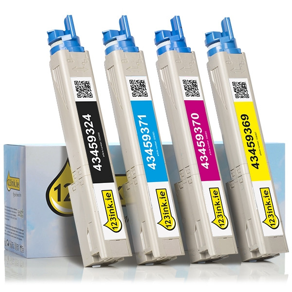 OKI 43459324 και 43459369/70/71 toner 4-pack (123ink) 130079 - 1