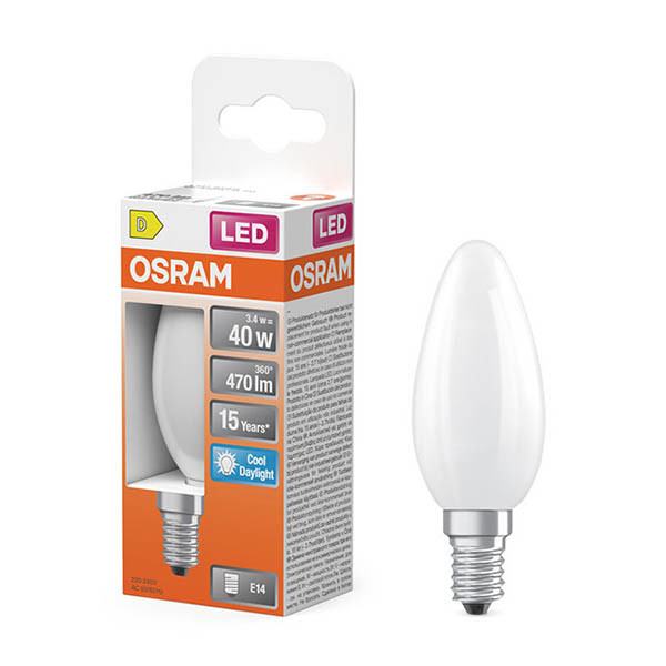 Λάμπα Κερί Osram E14 LED B35 Ματ 3.4W (40W) | 6500K LOS02150 - 1