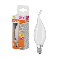Λάμπα Κερί Osram E14 LED BA40 Ματ Ρύθμιση Φωτισμού 3.4W (40W) | 2700K LOS01851