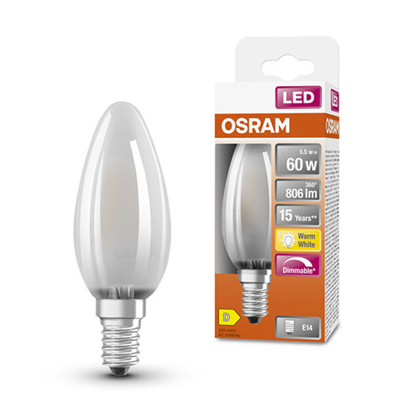 Λάμπα LED Osram E14, ματ κερί, ρυθμιζόμενη σε ροοστάτη 5.5W (60W) LOS00140 - 1