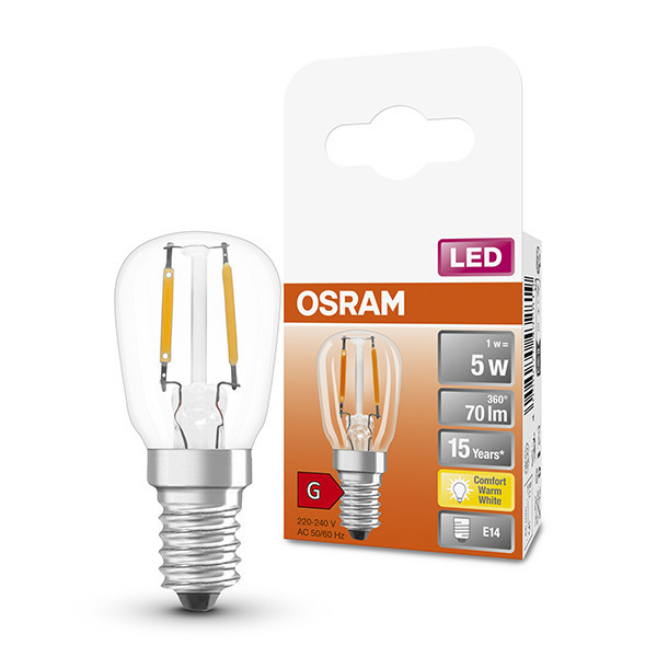 Λάμπα LED Osram E14 με πυρακτωμένο σωλήνα, διαφανής 2400K 1W (5W) LOS00352 - 1