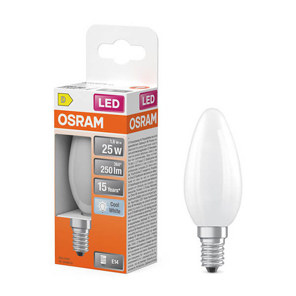 Λάμπα LED Osram E14 B35 Candle Mat 1.8W (25W) 4000K LOS02148 - 1