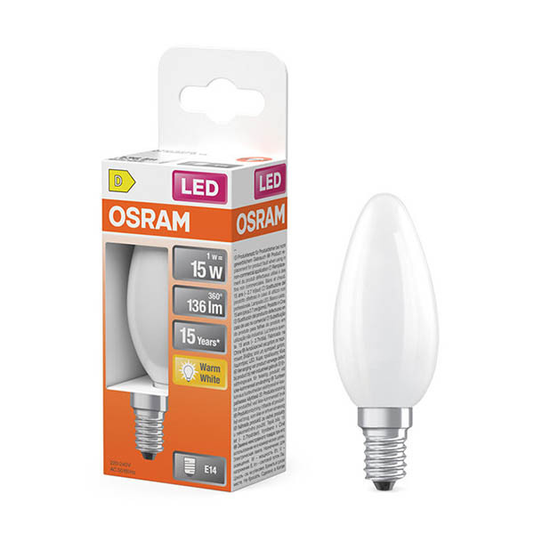 Λάμπα LED Osram E14 B35 Candle Mat 1W (15W) 2700K LOS01861 - 1
