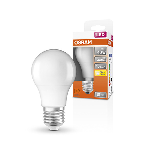Λάμπα LED Osram E27 A60 Mat 2700K 4.9W Warm White (40W) LOS00116 - 1