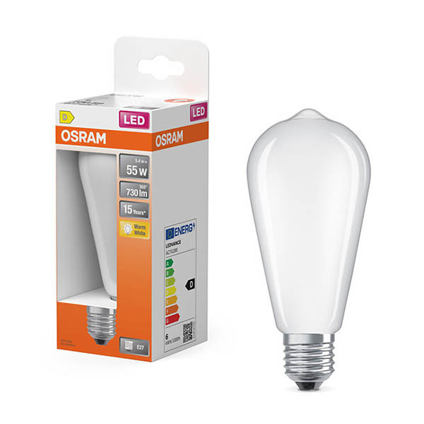 Λάμπα LED Osram E27 Edison ST64 Mat 2700K 5.4W Warm White (60W) LOS01915 - 1