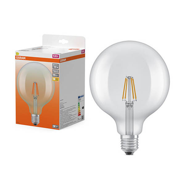Λάμπα LED Osram E27 Globe G125 Filament Clear 2700K 3.4W (40W) LOS02202 - 1