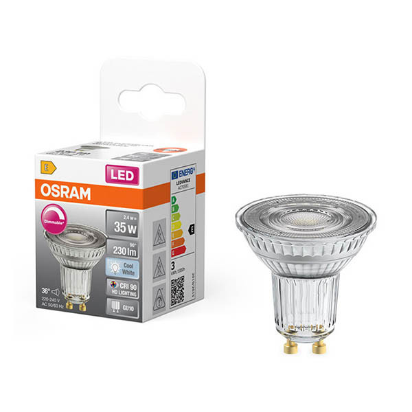 Λάμπα LED Osram GU10 Spot Dimmable 4000K 2.4W (35W) LOS01919 - 1