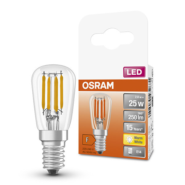 Λάμπα Osram E14 LED με διάφανο σωλήνα 2.8W (25W) LOS00356 - 1