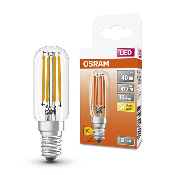 Λάμπα Osram E14 LED με διάφανο σωλήνα 4.2W (40W) LOS00358 - 1