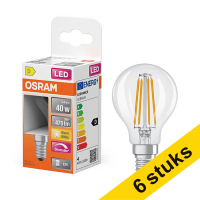 Προσφορά: Λάμπα LED Osram E14 P45 Clear Filament Dimmable 2700K 3.4W (40W) 6Τεμ