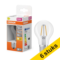 Προσφορά: Λάμπα LED Osram E27 A60 Filament 2700K 1.8W Warm White (25W) 6Τεμ